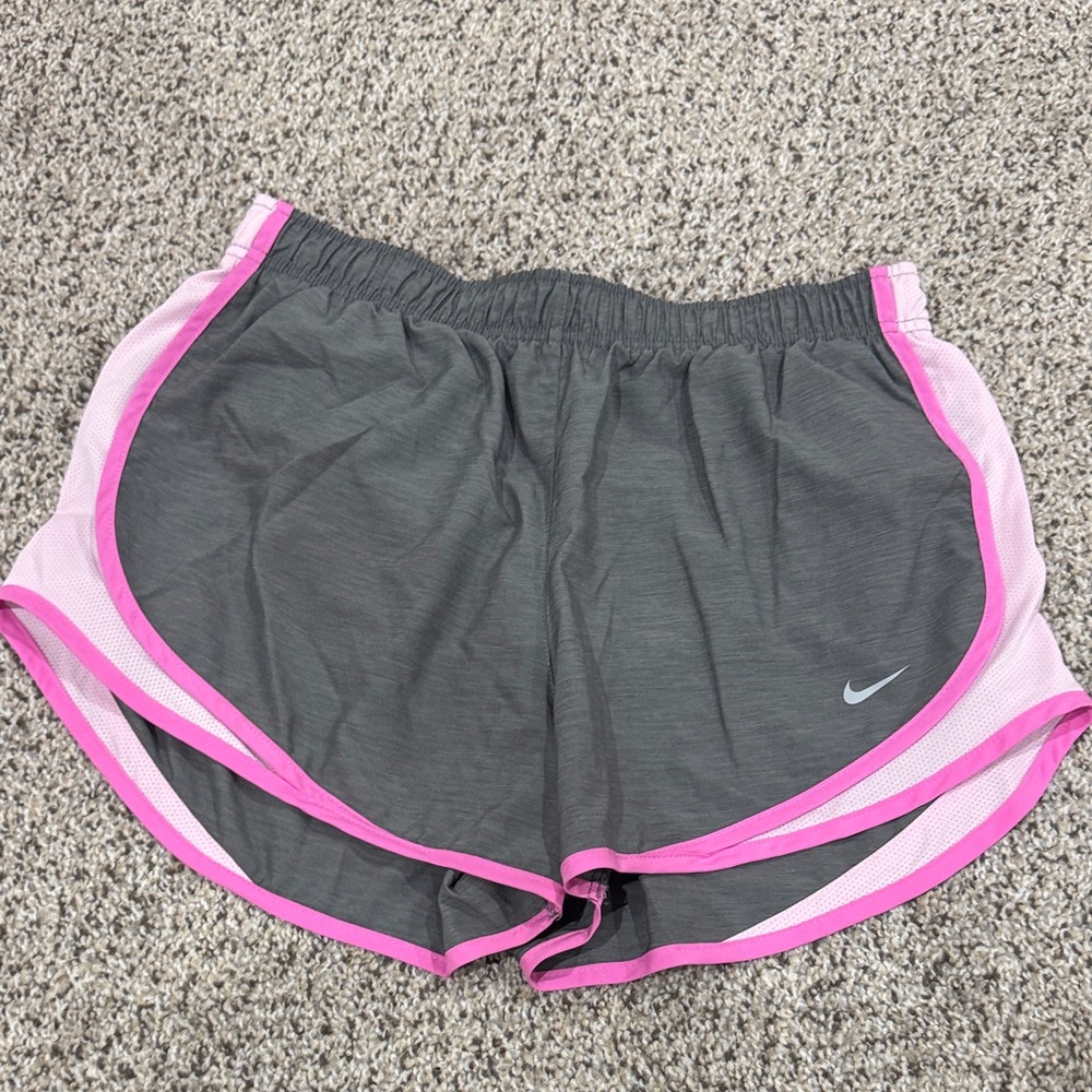 Nike Women's Gray and Pink + Black Running Shorts Trio - Picture 4 of 4
